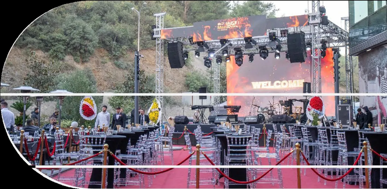 Stage, sound and lighting
