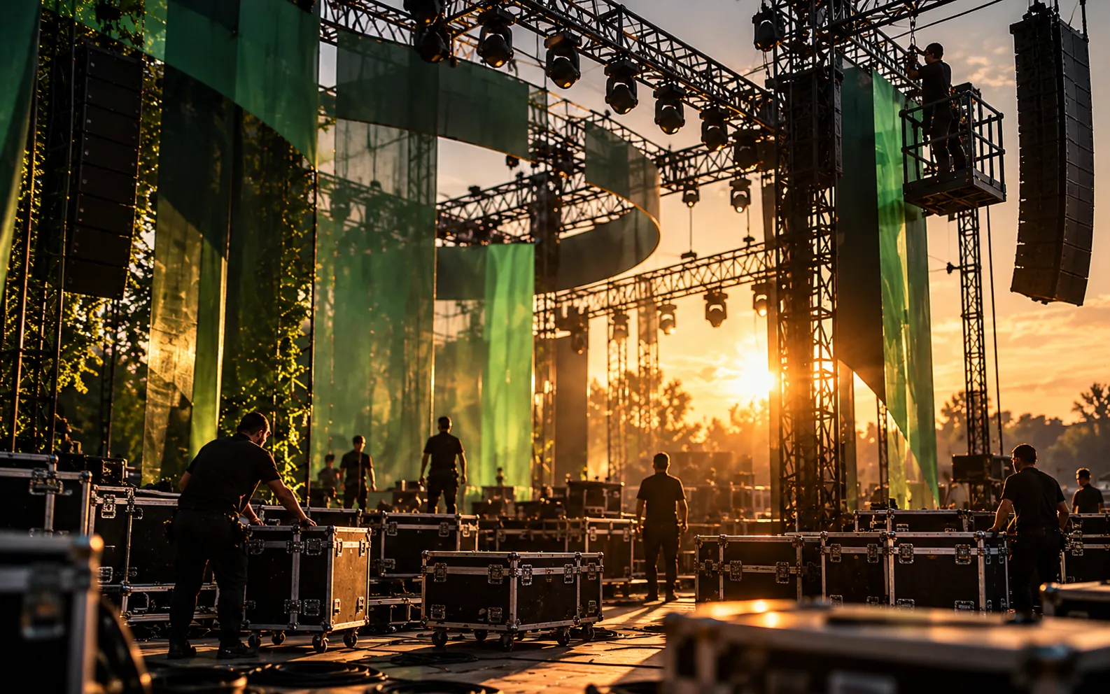 Stage, sound and lighting